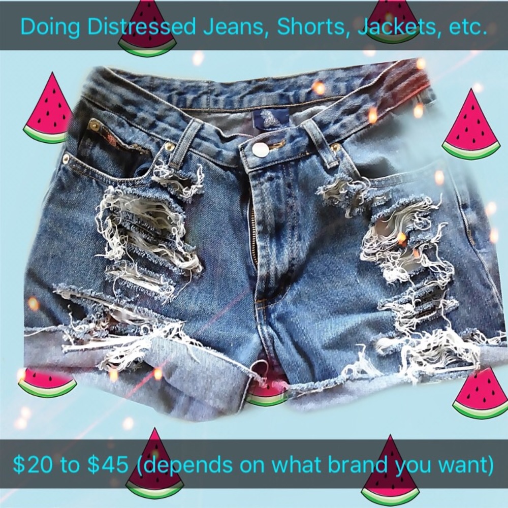 Distressed Clothing Done by Me.